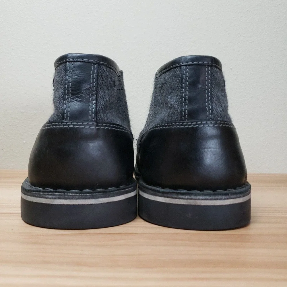 Steve Madden Men's 13‎ P-Iconic Chukka Boots Black Mixed Media Lace Up Loafer